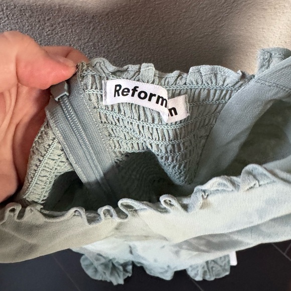 Reformation Sage Green Midi Dress Celadon - Picture 6 of 6